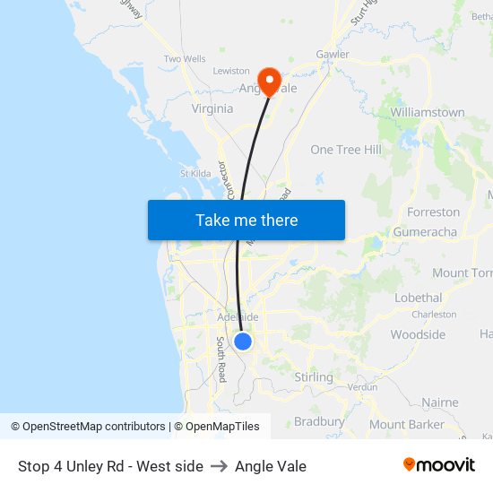 Stop 4 Unley Rd - West side to Angle Vale map