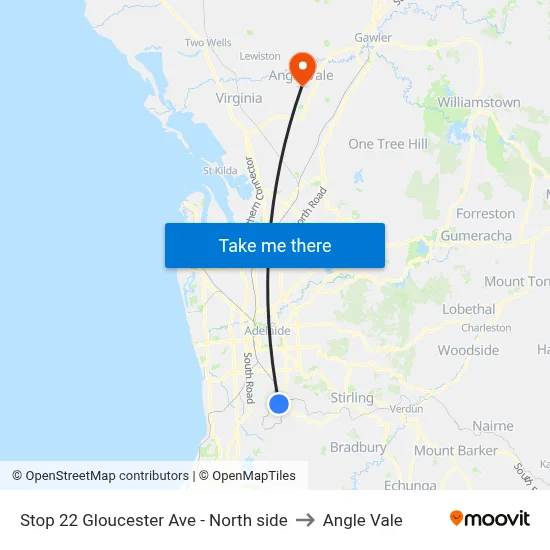 Stop 22 Gloucester Ave - North side to Angle Vale map