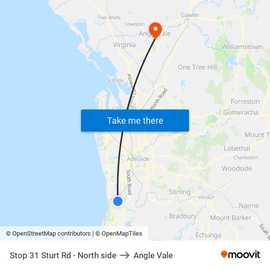 Stop 31 Sturt Rd - North side to Angle Vale map