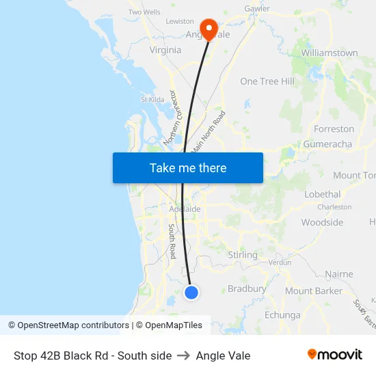 Stop 42B Black Rd - South side to Angle Vale map