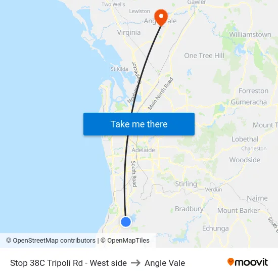 Stop 38C Tripoli Rd - West side to Angle Vale map