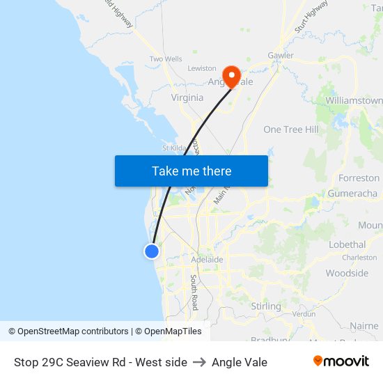 Stop 29C Seaview Rd - West side to Angle Vale map