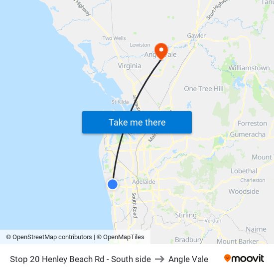 Stop 20 Henley Beach Rd - South side to Angle Vale map