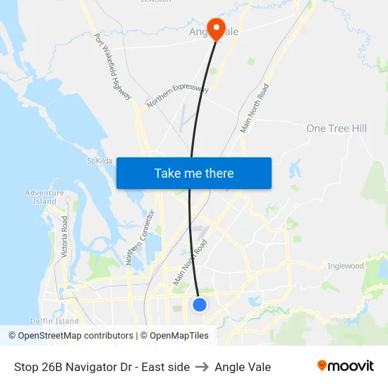 Stop 26B Navigator Dr - East side to Angle Vale map