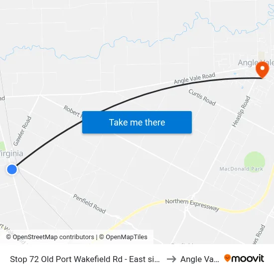Stop 72 Old Port Wakefield Rd - East side to Angle Vale map