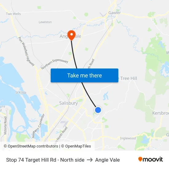 Stop 74 Target Hill Rd - North side to Angle Vale map