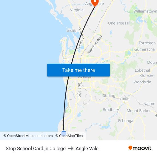 Stop School Cardijn College to Angle Vale map