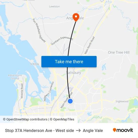 Stop 37A Henderson Ave - West side to Angle Vale map
