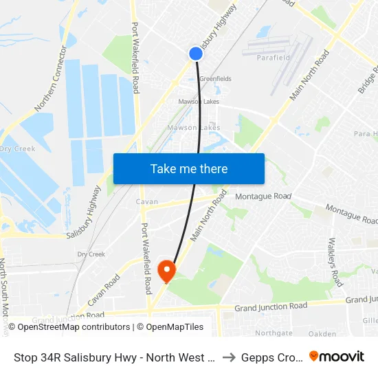 Stop 34R Salisbury Hwy - North West side to Gepps Cross map