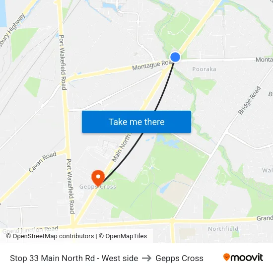 Stop 33 Main North Rd - West side to Gepps Cross map