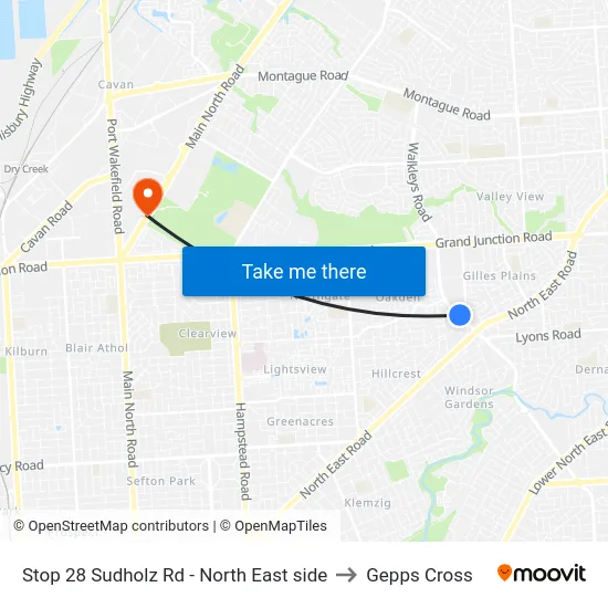 Stop 28 Sudholz Rd - North East side to Gepps Cross map