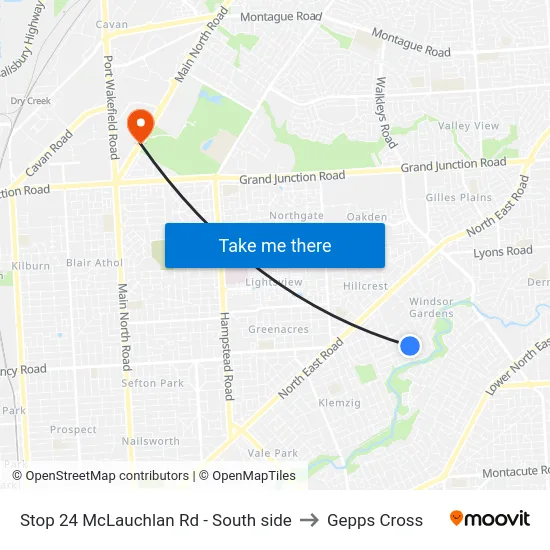 Stop 24 McLauchlan Rd - South side to Gepps Cross map