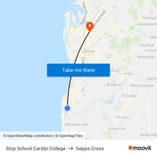 Stop School Cardijn College to Gepps Cross map