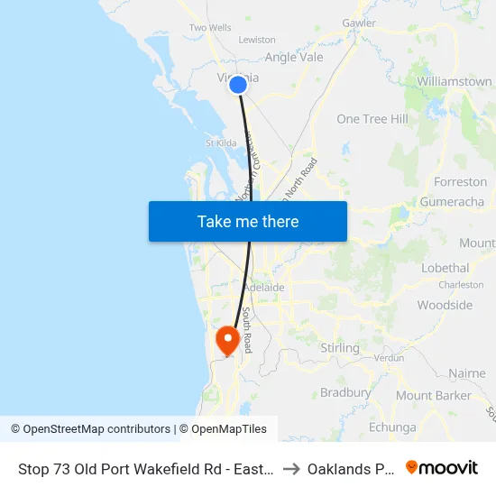 Stop 73 Old Port Wakefield Rd - East side to Oaklands Park map