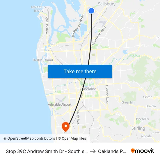 Stop 39C Andrew Smith Dr - South side to Oaklands Park map