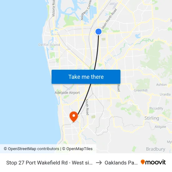 Stop 27 Port Wakefield Rd - West side to Oaklands Park map