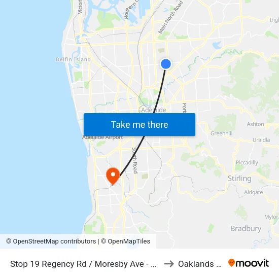 Stop 19 Regency Rd / Moresby Ave - North side to Oaklands Park map