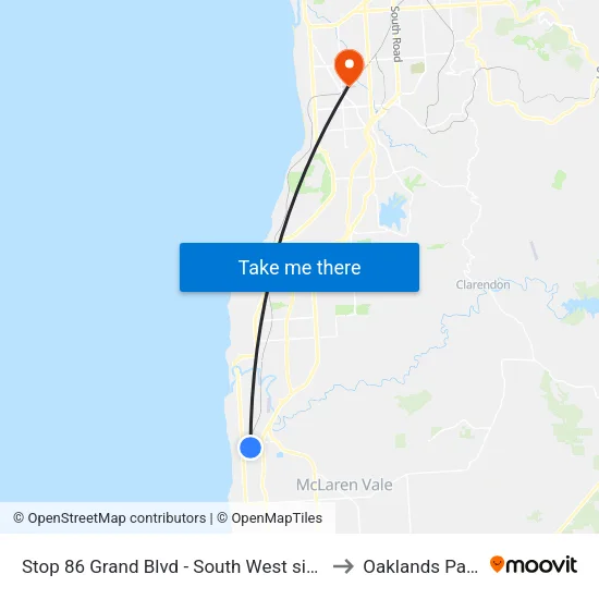 Stop 86 Grand Blvd - South West side to Oaklands Park map