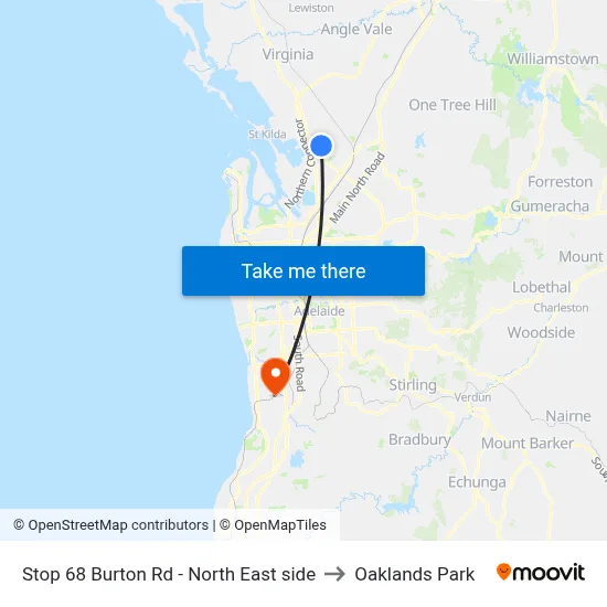 Stop 68 Burton Rd - North East side to Oaklands Park map