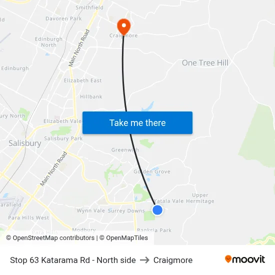 Stop 63 Katarama Rd - North side to Craigmore map