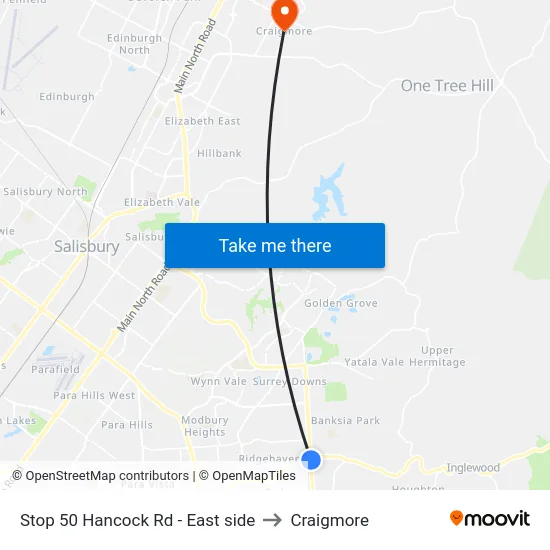 Stop 50 Hancock Rd - East side to Craigmore map