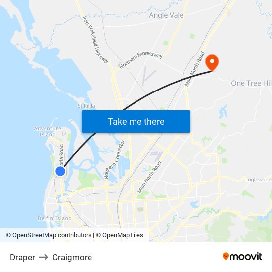 Draper to Craigmore map