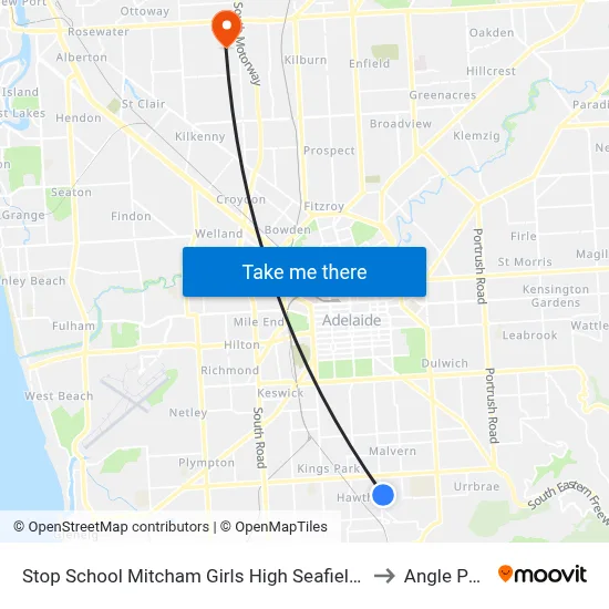 Stop School Mitcham Girls High Seafield Av to Angle Park map