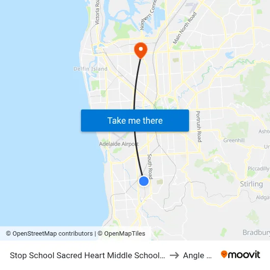 Stop School Sacred Heart Middle School Percy Av to Angle Park map