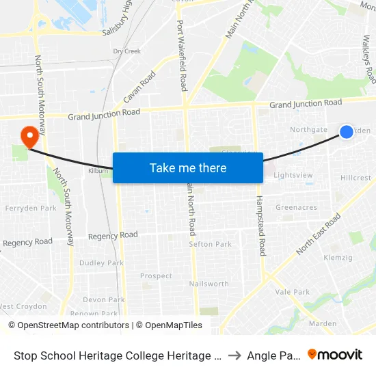 Stop School Heritage College Heritage Ct to Angle Park map