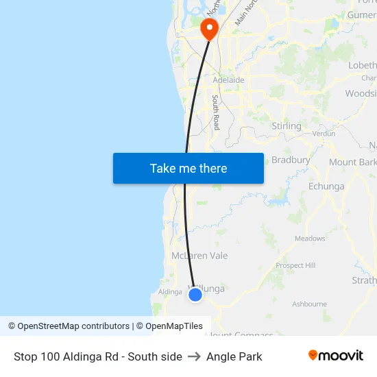 Stop 100 Aldinga Rd - South side to Angle Park map