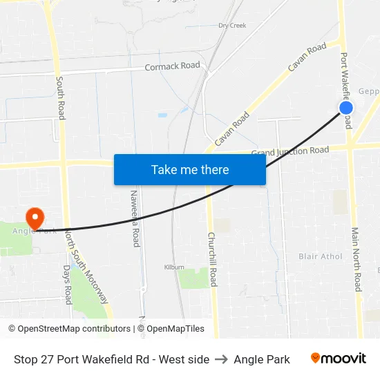 Stop 27 Port Wakefield Rd - West side to Angle Park map