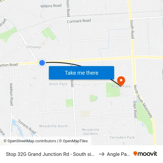 Stop 32G Grand Junction Rd - South side to Angle Park map