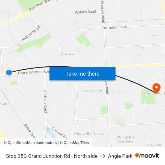 Stop 35G Grand Junction Rd - North side to Angle Park map