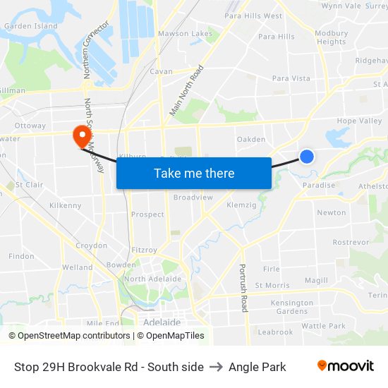 Stop 29H Brookvale Rd - South side to Angle Park map