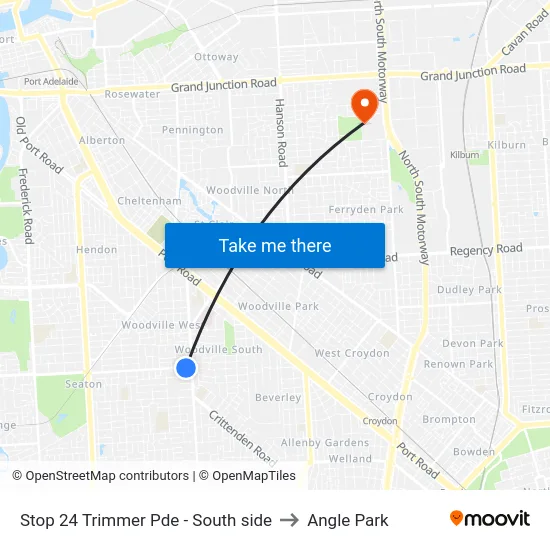 Stop 24 Trimmer Pde - South side to Angle Park map