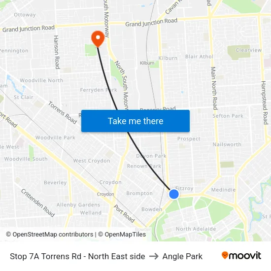 Stop 7A Torrens Rd - North East side to Angle Park map