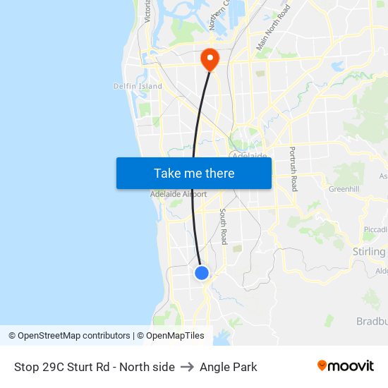 Stop 29C Sturt Rd - North side to Angle Park map