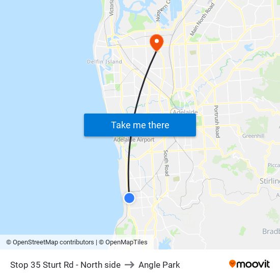 Stop 35 Sturt Rd - North side to Angle Park map