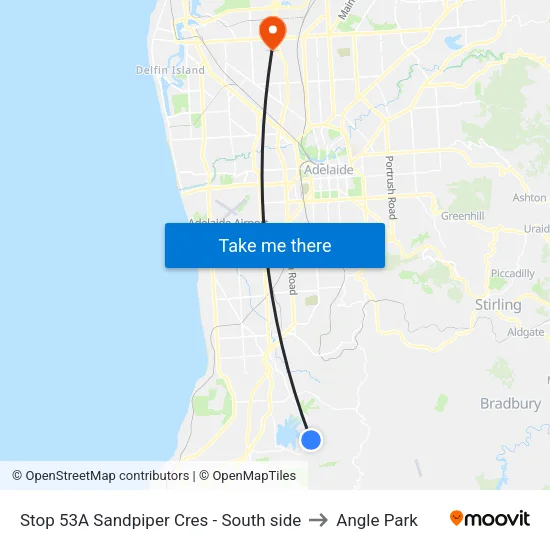 Stop 53A Sandpiper Cres - South side to Angle Park map