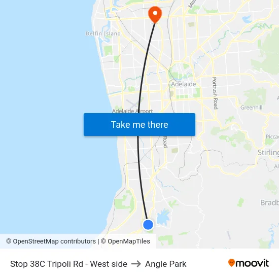 Stop 38C Tripoli Rd - West side to Angle Park map