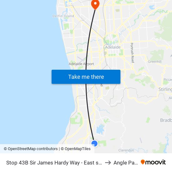 Stop 43B Sir James Hardy Way - East side to Angle Park map