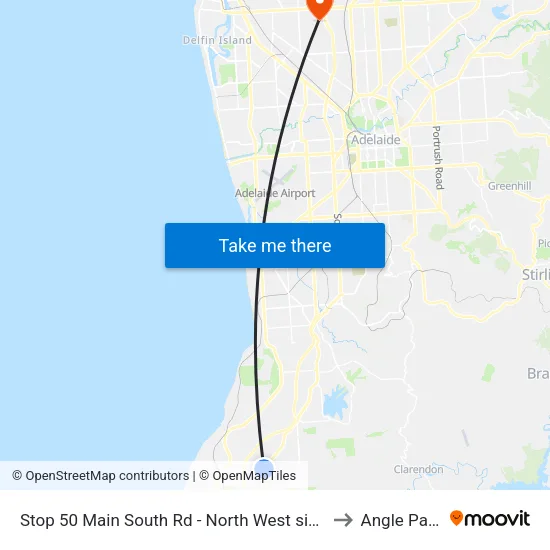 Stop 50 Main South Rd - North West side to Angle Park map