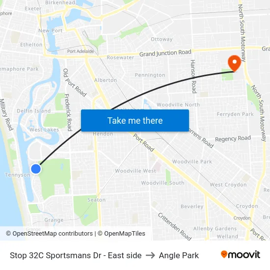 Stop 32C Sportsmans Dr - East side to Angle Park map