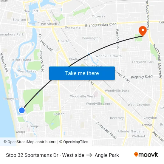 Stop 32 Sportsmans Dr - West side to Angle Park map