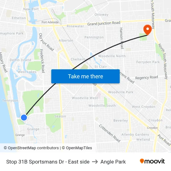 Stop 31B Sportsmans Dr - East side to Angle Park map