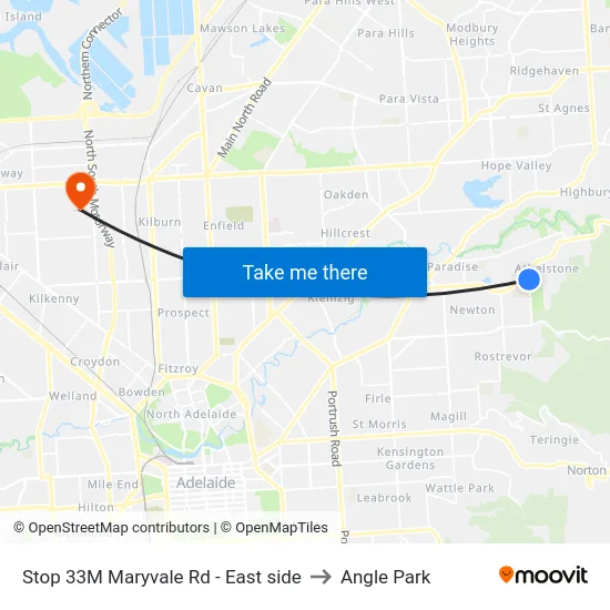 Stop 33M Maryvale Rd - East side to Angle Park map