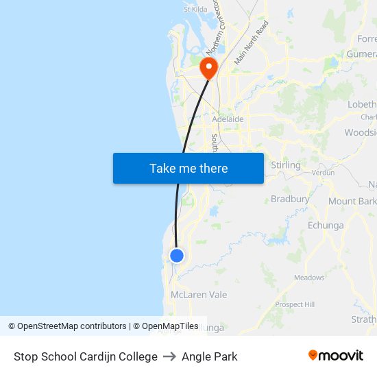 Stop School Cardijn College to Angle Park map