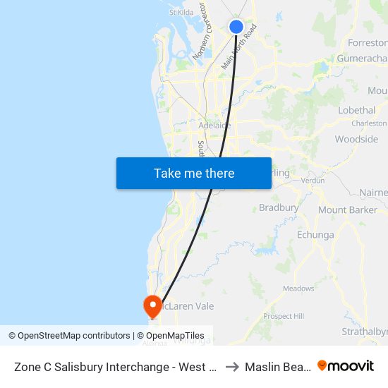 Zone C Salisbury Interchange - West Side to Maslin Beach map