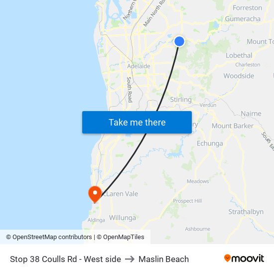 Stop 38 Coulls Rd - West side to Maslin Beach map