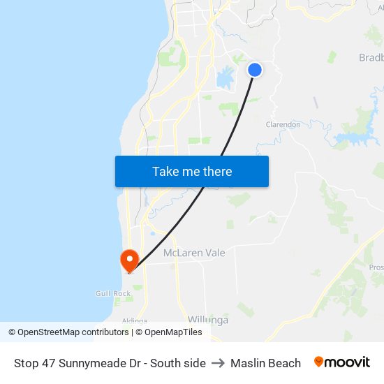 Stop 47 Sunnymeade Dr - South side to Maslin Beach map